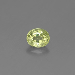 Granada grossulária verde natural 0,52ct, corte oval, VS