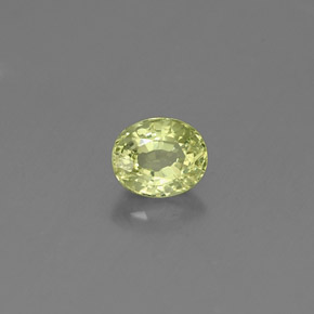 Granada grossulária verde natural 0,52ct, corte oval, VS