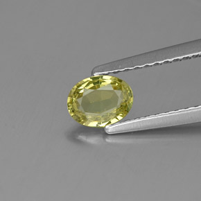 Granada grossulária verde natural 0,45ct, corte oval, VVS-VS