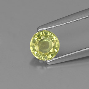 Granada grossulária verde natural 0,46ct, corte redondo, VS-SI