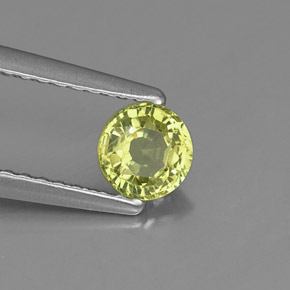 Granada grossulária verde natural 0,46ct, corte redondo, VS-SI