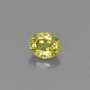 Granada grossulária verde natural 0,47ct, corte oval, VS