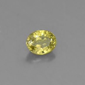 Granada grossulária verde natural 0,47ct, corte oval, VS