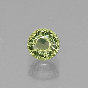 Granada grossulária verde natural 0,61ct, corte redondo, VS