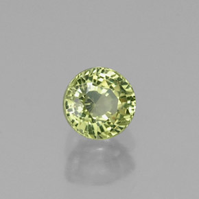 Granada grossulária verde natural 0,61ct, corte redondo, VS