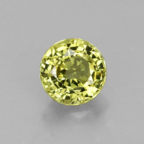 Granada grossulária verde natural 0,47ct, corte redondo, VS