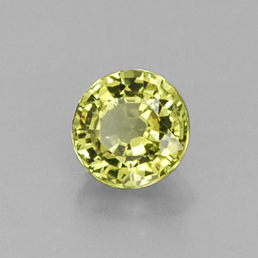 Granada grossulária verde natural 0,47ct, corte redondo, VS