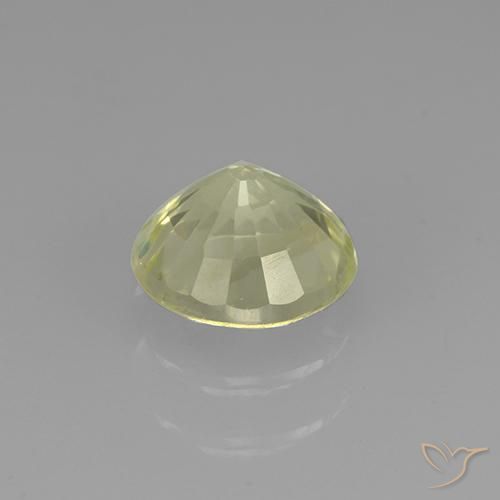 Granada grossularita Limão amarelo Natural 0.74ct, Redondo, VVS