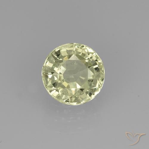 Granada Grossularita Luz amarela Natural 0.77ct, Corte Redondo, VVS-VS
