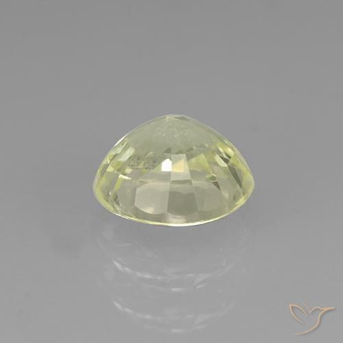 Granada Grossularita Luz amarela Natural 0.77ct, Corte Redondo, VVS-VS