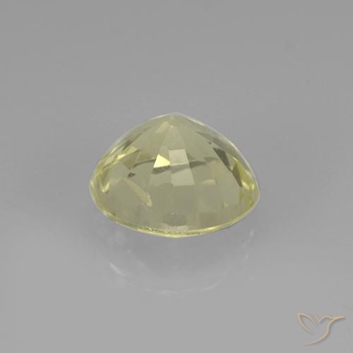 Granada grossularita Luz amarela Natural 0.73ct, Redondo, VVS-VS
