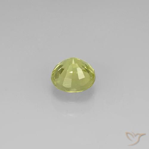 Granada grossularita amarelo médio Natural 0.71ct, Redondo, VS