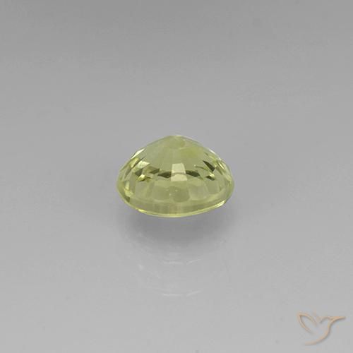 Granada grossularita Luz amarela Natural 0.72ct, Redondo, VS