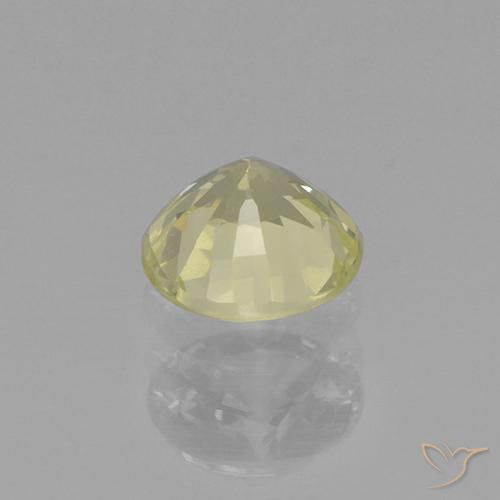 Granada grossularita Luz amarela Natural 0.60ct, Redondo, VVS