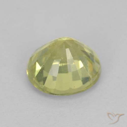 Granada grossularita Amarelo claro médio Natural 0.65ct, Redondo, VVS-VS