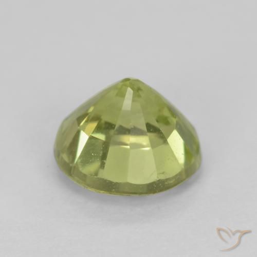 Granada grossularita Amarelo limão claro Natural 0.67ct, Redondo, VS