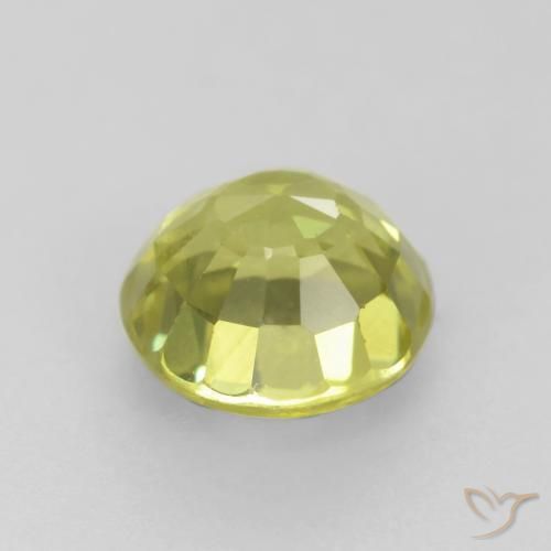 Granada grossularita amarelo médio Natural 0.70ct, Redondo, VS