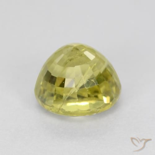 Granada grossularita amarelo médio Natural 0.70ct, Redondo, VS