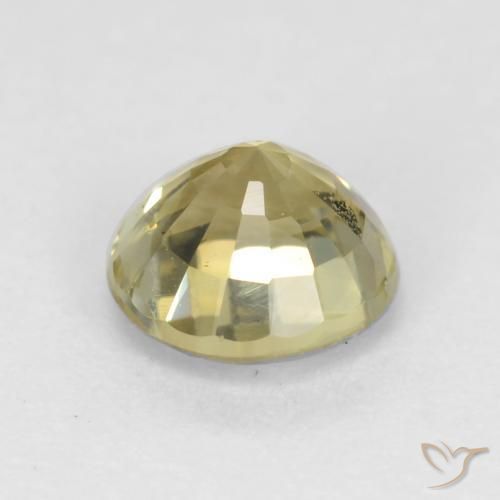 Granada grossularita Amarelo Dourado Claro Natural 0.65ct, Redondo, VS
