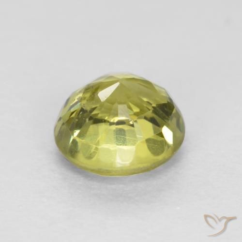 Granada grossularita Amarelo esverdeado Natural 0.54ct, Redondo, VS-SI