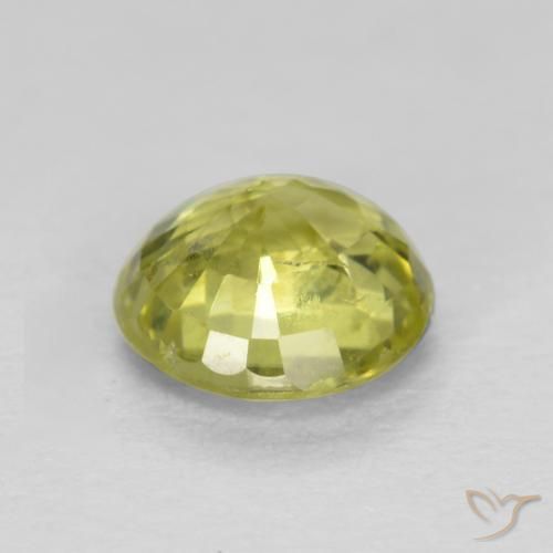 Granada grossularita Luz amarela Natural 0.54ct, Redondo, VS-SI
