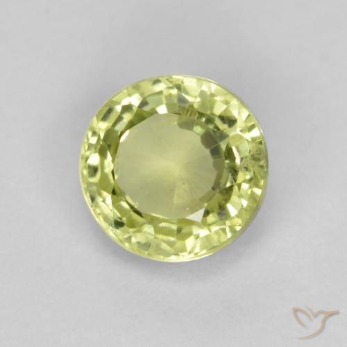 Granada grossularita amarelo médio Natural 0.50ct, Redondo, VS