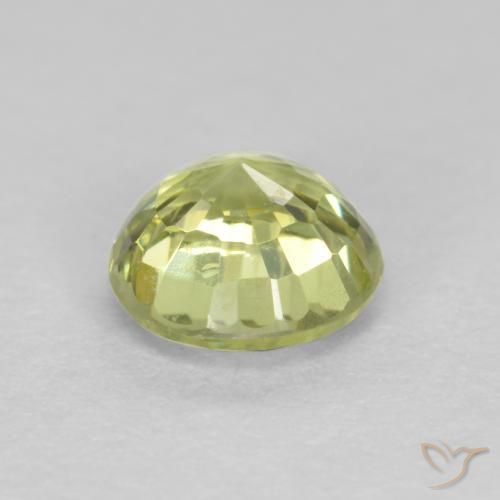 Granada grossularita amarelo médio Natural 0.50ct, Redondo, VS