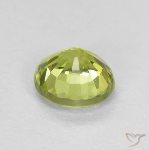 Granada grossularita Amarelo limão claro Natural 0.46ct, Redondo, VS