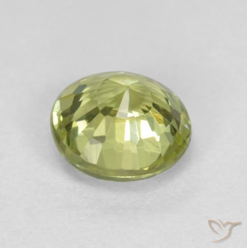 Granada grossularita Amarelo verde Natural 0.51ct, Redondo, VS