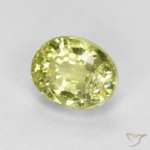 Granada Grossularita Limão amarelo Natural 0.50ct, Corte Oval, VS-SI