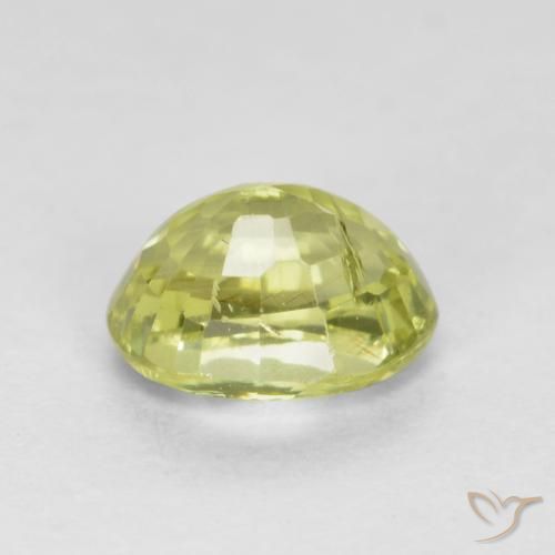 Granada Grossularita Limão amarelo Natural 0.50ct, Corte Oval, VS-SI