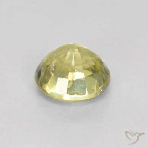 Granada grossularita Luz amarela Natural 0.46ct, Redondo, VS-SI