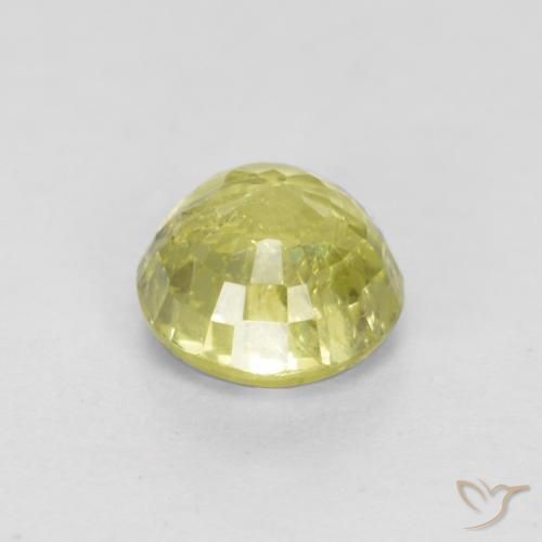 Granada grossularita Amarelo Muito Pálido Natural 0.47ct, Redondo, VS-SI