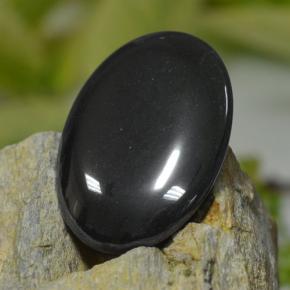 Hematita cinza natural 53,75ct, corte oval, opaco