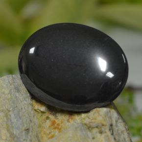Hematita cinza natural 53,75ct, corte oval, opaco
