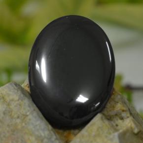Hematita cinza natural 53,75ct, corte oval, opaco