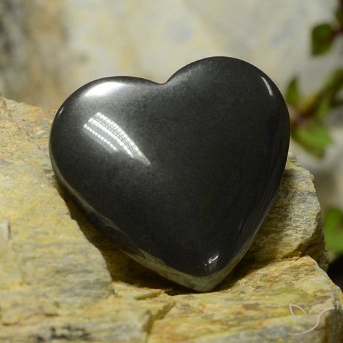 23.85ct Natural Cinza escuro Hematita, Coração, Opaco