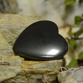 Hematita Cinza escuro Natural 23.85ct, Coração, Opaco