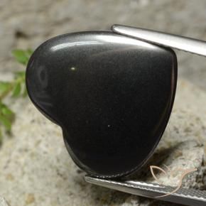 Hematita preto cinza Natural 22.98ct, Coração, Opaco