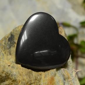 Hematita preto cinza Natural 22.81ct, Coração, Opaco