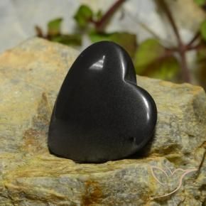 Hematita Cinza escuro Natural 22.71ct, Coração, Opaco
