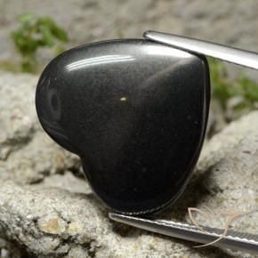 Hematita preto cinza Natural 23.41ct, Coração, Opaco