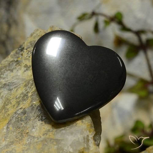 23.44ct Natural preto cinza Hematita, Coração, Opaco