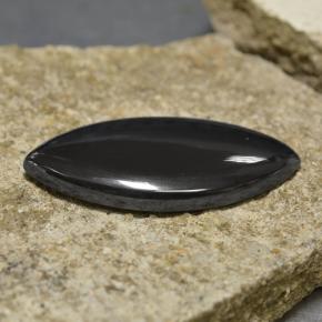 Hematita cinza natural 44,75ct, marquise, opaco
