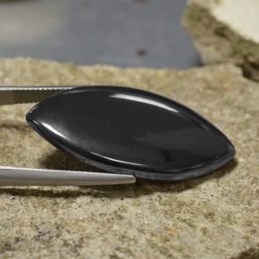 Hematita cinza natural 44,75ct, marquise, opaco