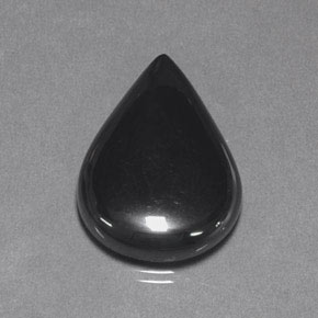 Hematita preto cinza Natural 20.78ct, Formato de pêra, Opaco