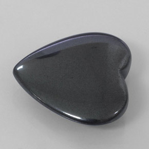 Hematita preto e cinza natural 22,68ct, formato de coração, opaco