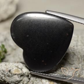 Hematita Cinza escuro Natural 23.99ct, Coração, Opaco