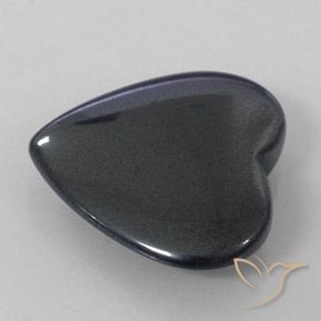 Hematita preto cinza Natural 22.70ct, Coração, Opaco
