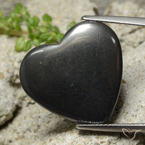 23.05ct Natural Cinza escuro Hematita, Coração, Opaco
